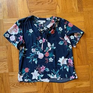 Amour Vert silk blouse with tie front